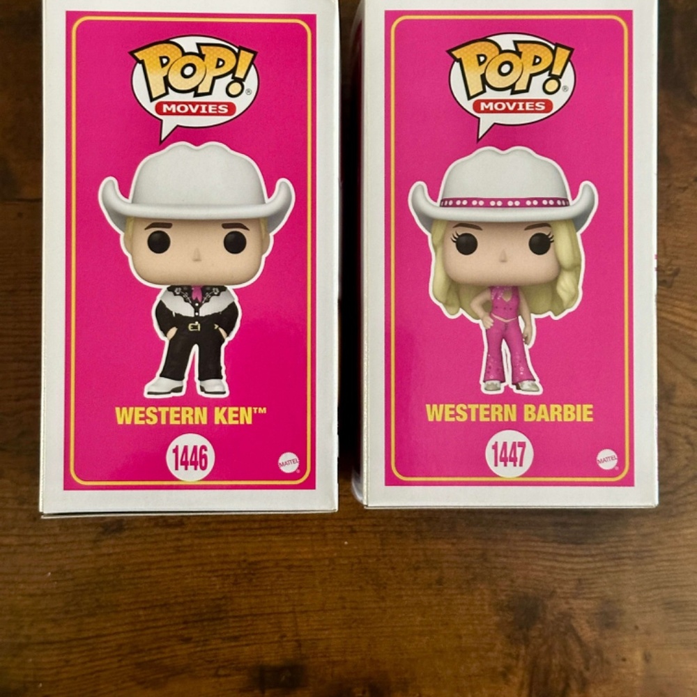 Funko Pop! Barbie The Movie Western Barbie & Ken Set of 2 with POP Protectors - Picture 2 of 3